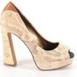 Sam Edelman Tacoma Snakeskin Block Heels